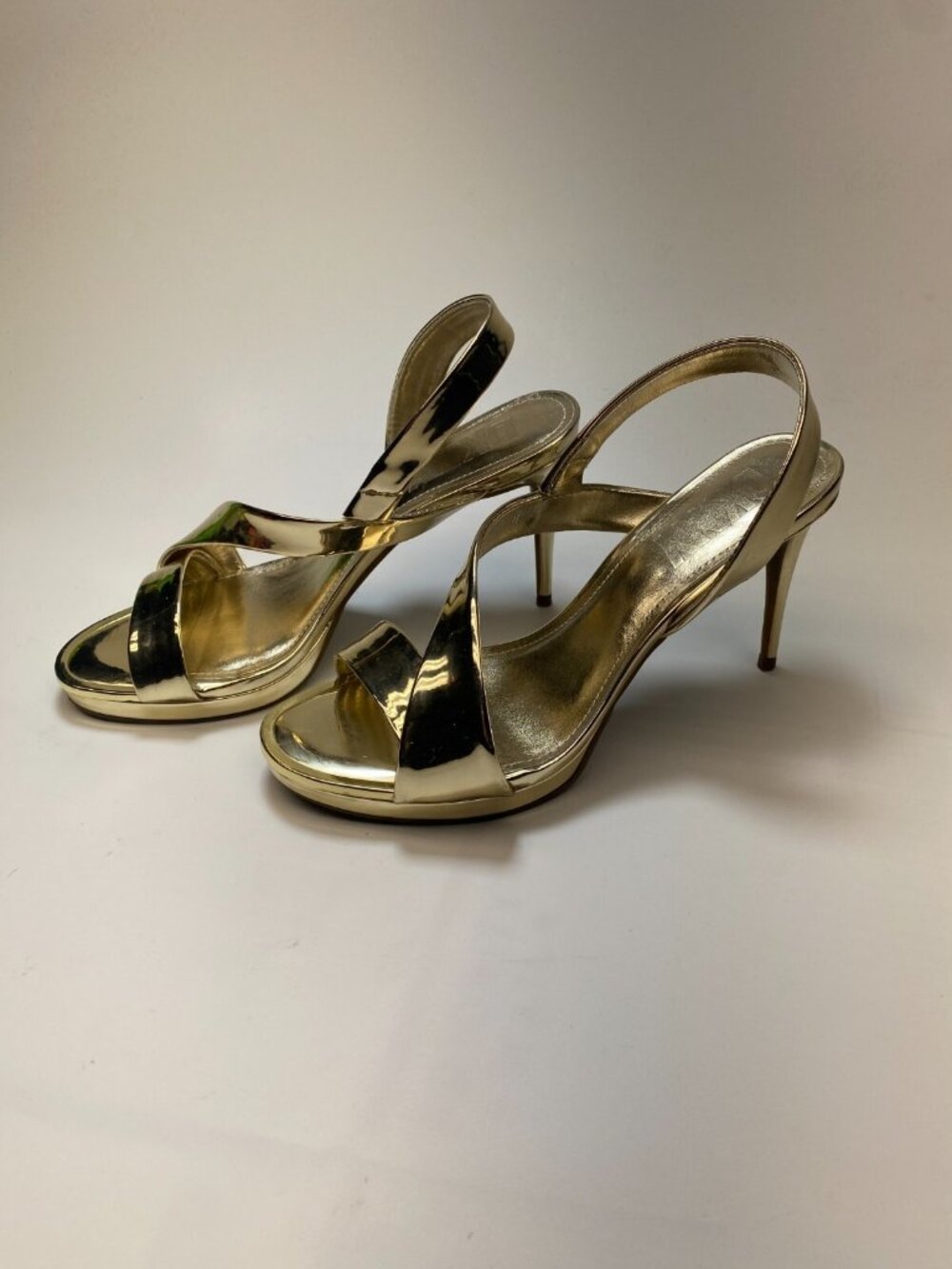 DKNY Womens Diva Gold Slingback High Heel Sandal Sz 8.5